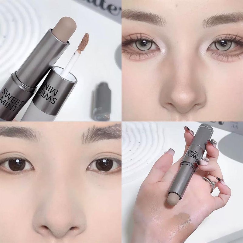 Sweet Mint Dual-Effect Contouring Stick - Face Contouring, Nose Shadow, Shading, Contouring, Side Shaping, Matte Contouring Stick